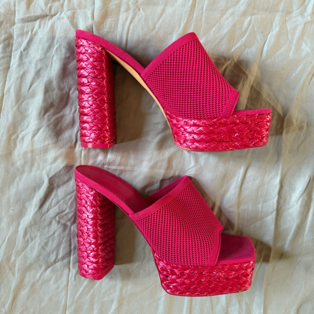Forever 21 Hot Pink Platform Slide Mules - Picture 12 of 14
